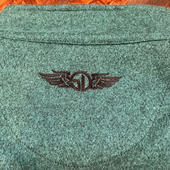 Straight Down Men’s Teal Quarter Zip Pullover Sweatshirt XL Golf Activewear - Picture 6 of 11